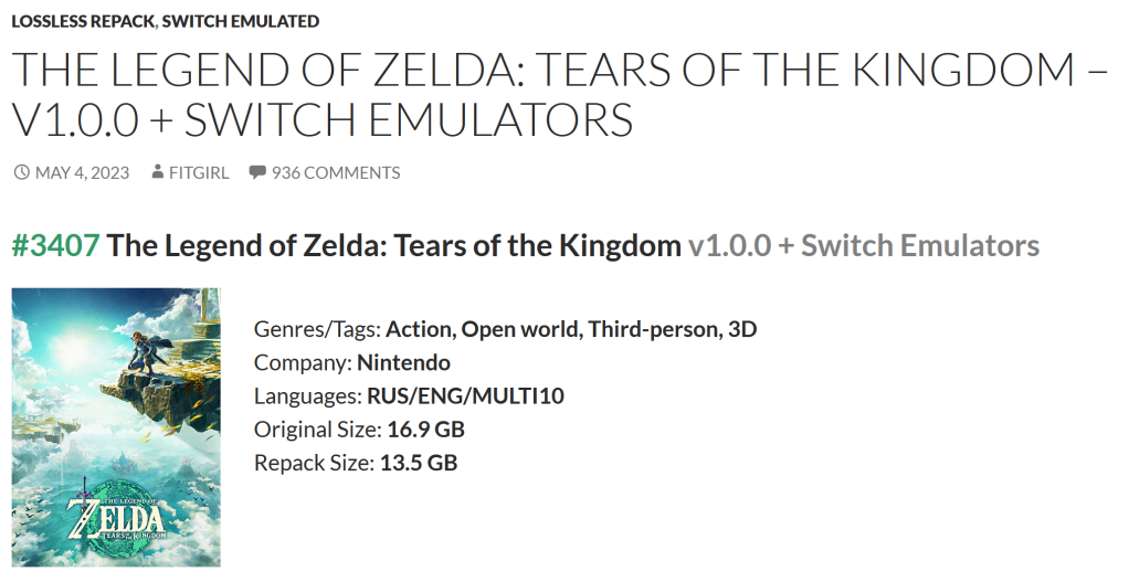 The Legend of Zelda: Tears of the Kingdom (sneak peak)